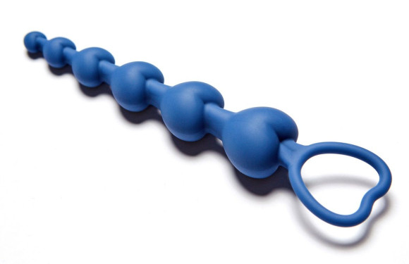 Синяя анальная цепочка Love Beam - 19 см. Синяя анальная цепочка Love Beam - 19 см.