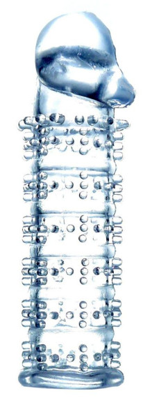 Прозрачная насадка на пенис с рельефом - 12 см. Прозрачная насадка на пенис с рельефом - 12 см.