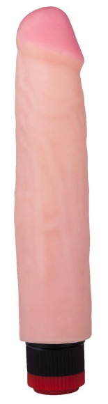 Реалистичный вибромассажер с встроенным пультом - 24,2 см. Реалистичный вибромассажер с встроенным пультом - 24,2 см.