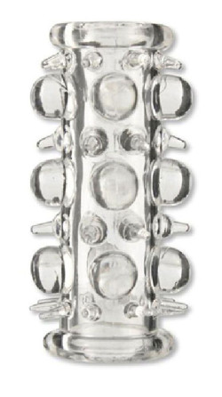 Прозрачная насадка на пенис с шипами и шишечками Прозрачная насадка на пенис с шипами и шишечками