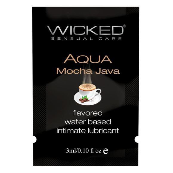Лубрикант со вкусом кофе мокко Wicked Aqua Mocha Java - 3 мл. Лубрикант со вкусом кофе мокко Wicked Aqua Mocha Java - 3 мл.
