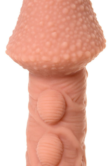 Насадка на фаллос с пузыриками, венками и ребристостью Extreme Sleeve 009 S-size - 12,7 см. Насадка на фаллос с пузыриками, венками и ребристостью Extreme Sleeve 009 S-size - 12,7 см.