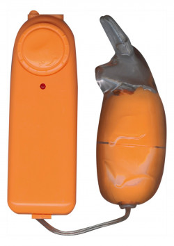 Оранжевый виброзайчик FUNKY BUNNY VIBRETTE - 8 см.