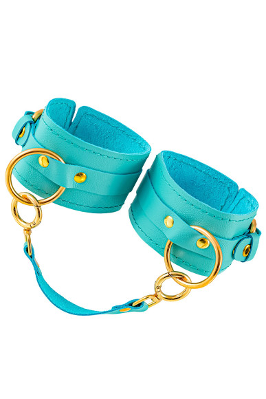 Голубые однослойные кожаные оковы Голубые однослойные кожаные оковы