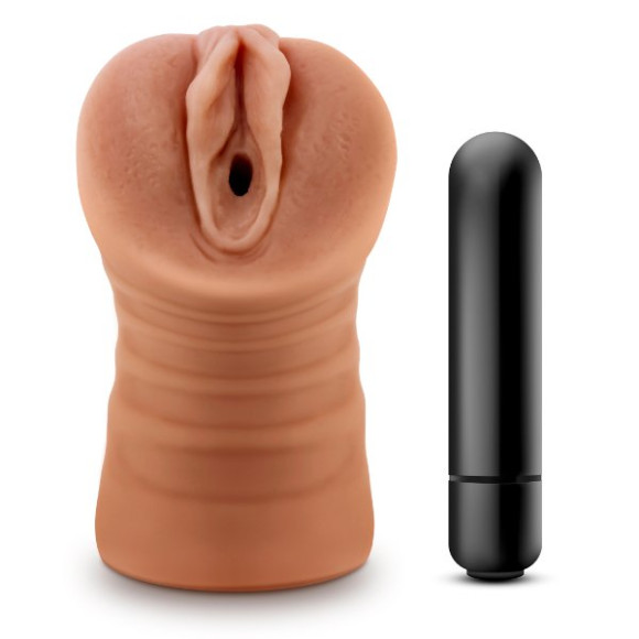 Мастурбатор-вагина цвета карамели Julieta с вибрацией Мастурбатор-вагина цвета карамели Julieta с вибрацией