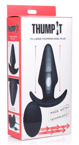 Черная анальная вибропробка Kinetic Thumping 7X Large Anal Plug - 13,3 см. Черная анальная вибропробка Kinetic Thumping 7X Large Anal Plug - 13,3 см.