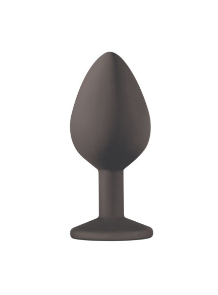 Чёрная анальная пробка Emotions Cutie Medium с желтым кристаллом - 8,5 см. Чёрная анальная пробка Emotions Cutie Medium с желтым кристаллом - 8,5 см.