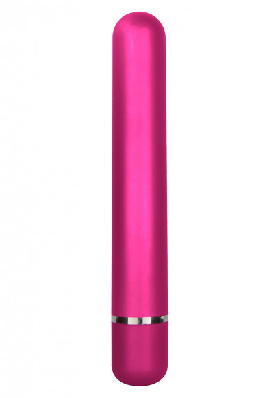 Ярко-розовый гладкий вибратор GYRATING VIBRATOR - 18 см.