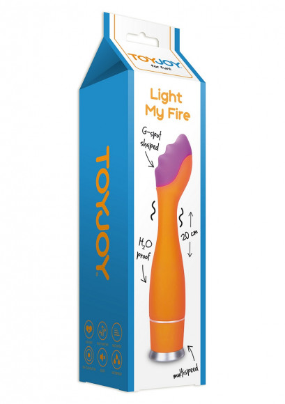 Оранжевый стимулятор точки G Light My Fire - 20 см.