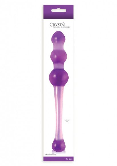 Большой фиолетовый стеклянный анальный стимулятор CRYSTAL KEGEL Большой фиолетовый стеклянный анальный стимулятор CRYSTAL KEGEL