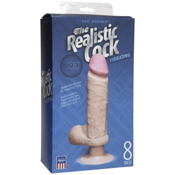 Вибромассажер-реалистик на присоске The Realistic Cock ULTRASKYN Vibrating 8”- 23,5 см. Вибромассажер-реалистик на присоске The Realistic Cock ULTRASKYN Vibrating 8”- 23,5 см.