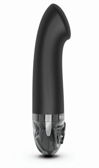 Черный вибратор с функцией электростимуляции Right on Ron - 17 см. Черный вибратор с функцией электростимуляции Right on Ron - 17 см.