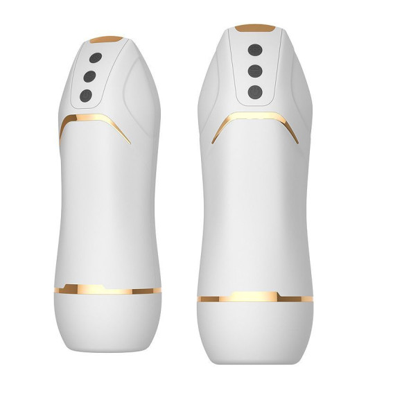 Белый вибромастурбатор Hero с режимом вакуума Белый вибромастурбатор Hero с режимом вакуума