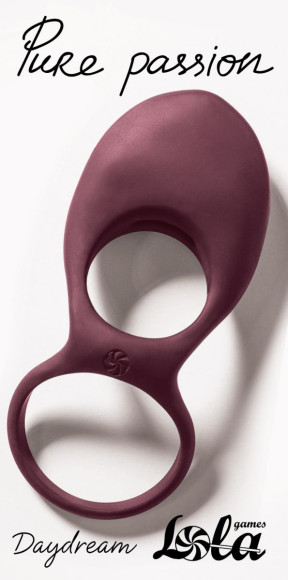 Бордовое эрекционное виброкольцо Daydream Бордовое эрекционное виброкольцо Daydream