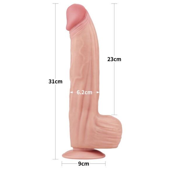 Телесный фаллоимитатор 12 King Sized Sliding Skin Dual Layer Dong - 31 см. Телесный фаллоимитатор 12 King Sized Sliding Skin Dual Layer Dong - 31 см.