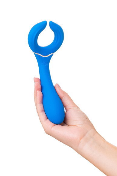 Голубой многофункциональный вибратор Whally - 18,5 см. Голубой многофункциональный вибратор Whally - 18,5 см.