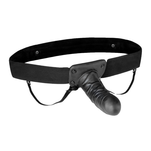 Чёрный полый страпон с вибрацией Unisex Vibrating Hollow Strap-On - 14 см. Чёрный полый страпон с вибрацией Unisex Vibrating Hollow Strap-On - 14 см.