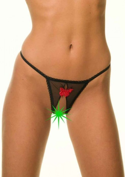 Оригинальные трусики-стринги с бабочкой Оригинальные трусики-стринги с бабочкой