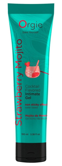 Съедобный интимный гель Orgie Lube Tube Cocktail Strawberry Mojito - 100 мл. Съедобный интимный гель Orgie Lube Tube Cocktail Strawberry Mojito - 100 мл.