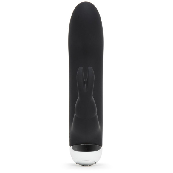 Черный вибратор с клиторальным отростком Greedy Girl Mini Rabbit Vibrator - 14 см. Черный вибратор с клиторальным отростком Greedy Girl Mini Rabbit Vibrator - 14 см.
