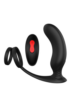 Черный массажер простаты REMOTE P-PLEASER