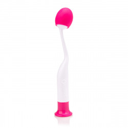 Изогнутый вибростимулятор с розовой виброголовкой