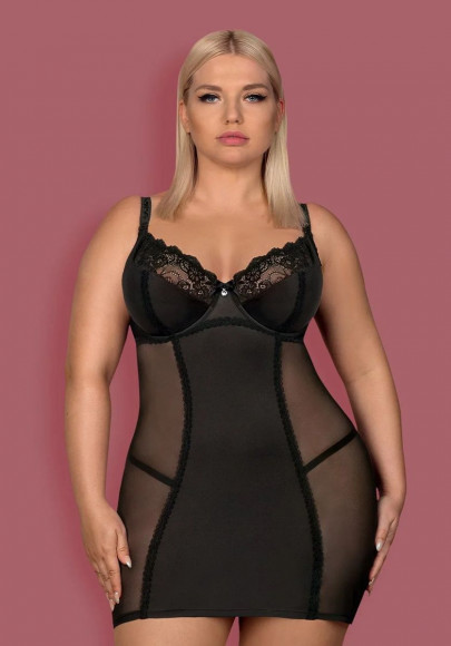 Облегающая сорочка Amallie с полупрозрачными вставками Облегающая сорочка Amallie с полупрозрачными вставками