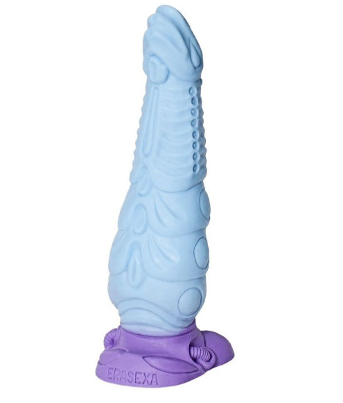 Голубой фантазийный фаллоимитатор Снежный дракон - 28,5 см. Голубой фантазийный фаллоимитатор Снежный дракон - 28,5 см.