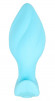 Голубая анальная пробка с вибрацией Cuties Vibrating Mini Butt Plug - 8 см.