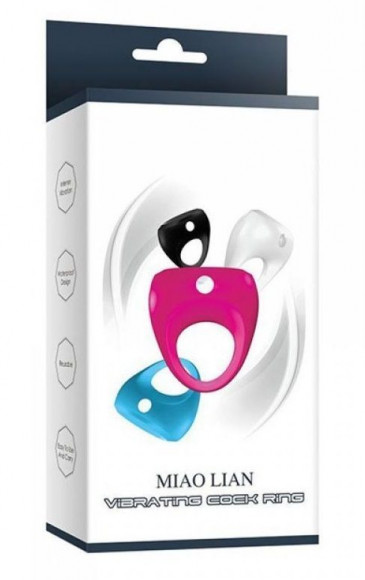 Голубое эрекционное виброкольцо Miao Lian Голубое эрекционное виброкольцо Miao Lian