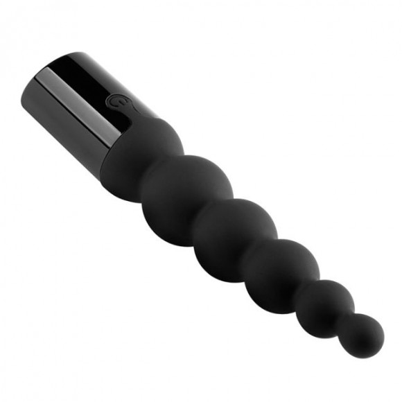 Черный вибратор-ёлочка Enamorment Ribbed Vibe - 18,2 см.