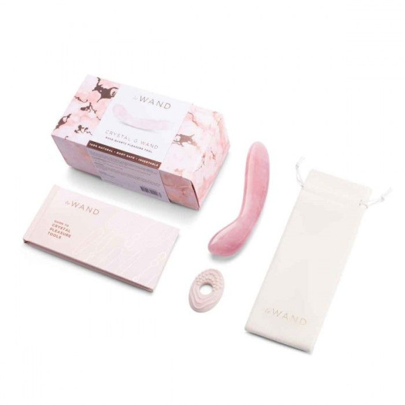 Массажер для G-точки Le Wand Crystal G-Wand из розового кварца Массажер для G-точки Le Wand Crystal G-Wand из розового кварца