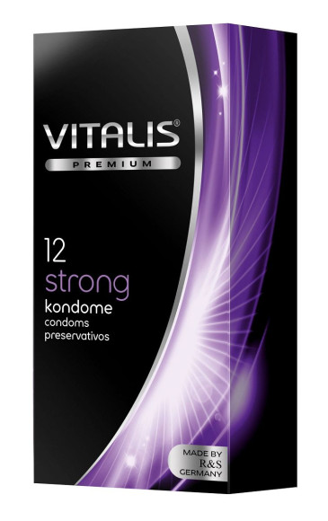 Презервативы с утолщённой стенкой VITALIS PREMIUM strong - 12 шт. Презервативы с утолщённой стенкой VITALIS PREMIUM strong - 12 шт.