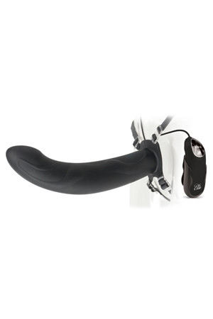 Полый универсальный страпон с вибрацией Hollow Strap-On - 25 см.