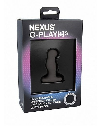 Черный анальный вибростимулятор Nexus G-Play+ S Черный анальный вибростимулятор Nexus G-Play+ S