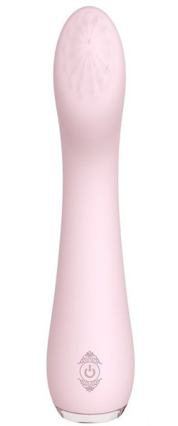 Нежно-розовый вибратор LISA с рельефной головкой - 19,3 см. Нежно-розовый вибратор LISA с рельефной головкой - 19,3 см.