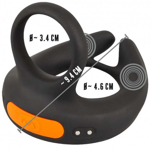 Черный вибростимулятор мошонки RC Scrotum Stimulator with Vibration Черный вибростимулятор мошонки RC Scrotum Stimulator with Vibration