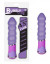 Фиолетовый вибратор с рельефом - 11,4 см. 