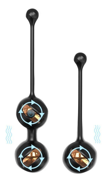 Набор из 2 черных виброшариков Gem-Rct Набор из 2 черных виброшариков Gem-Rct