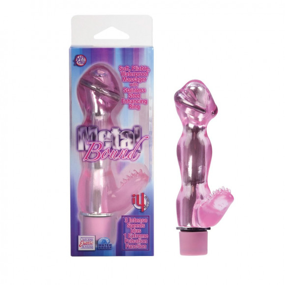 Вибромассажер с металлической дугой в головке - 13 см.