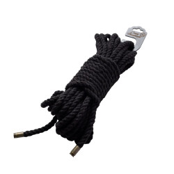 Черная хлопковая веревка для шибари - 15 м. Черная хлопковая веревка для шибари - 15 м.