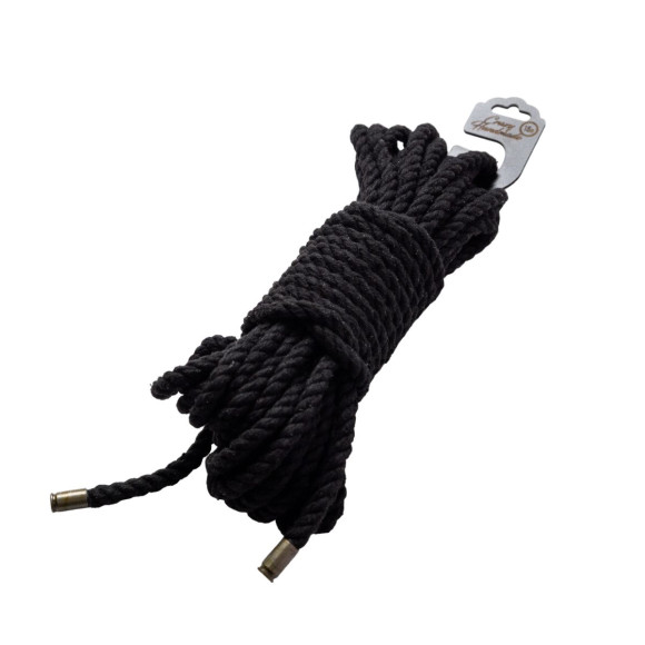 Черная хлопковая веревка для шибари - 15 м. Черная хлопковая веревка для шибари - 15 м.