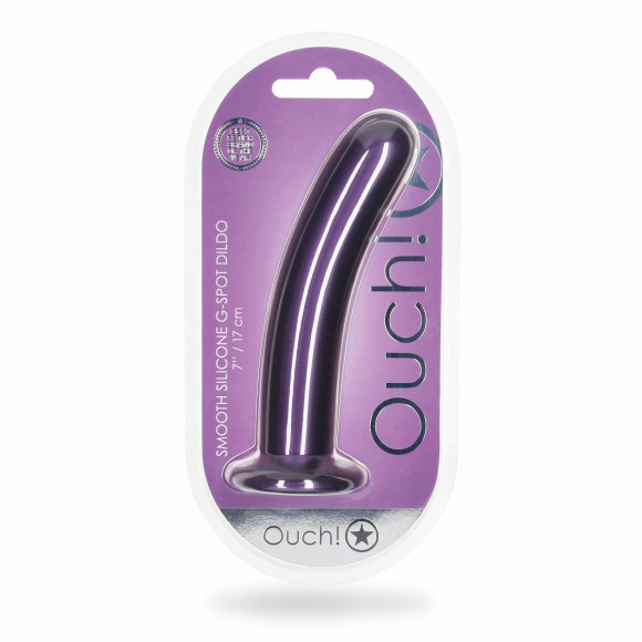 Синий фаллоимитатор Smooth G-Spot - 17,7 см. Синий фаллоимитатор Smooth G-Spot - 17,7 см.