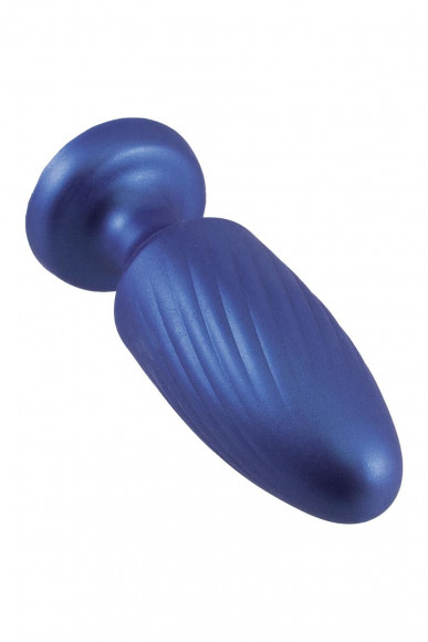 Синяя анальная пробка 4 Inch Silicone Anal Plug - 12 см.