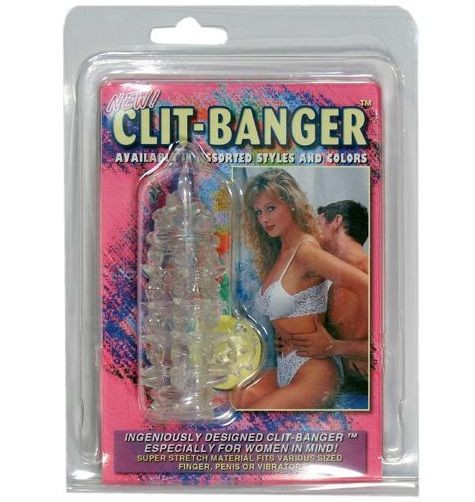 Прозрачная насадка с шипами и клиторальной шишечкой CLIT-BANGER SLEEVE IN CLEAR Прозрачная насадка с шипами и клиторальной шишечкой CLIT-BANGER SLEEVE IN CLEAR