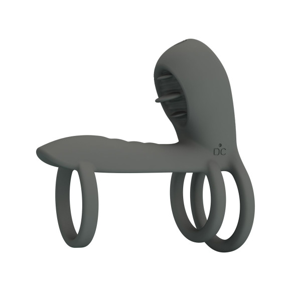 Серая насадка на пенис с 12 режимами вибрации Серая насадка на пенис с 12 режимами вибрации