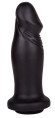 Чёрный анальный фаллоимитатор с ограничительным основанием - 14 см. Чёрный анальный фаллоимитатор с ограничительным основанием - 14 см.