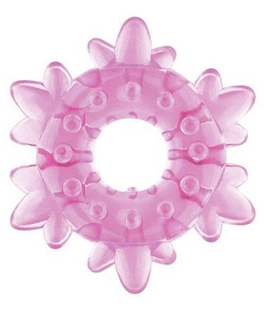 Розовое эрекционное кольцо Heavy Cock Ring Ice Flower