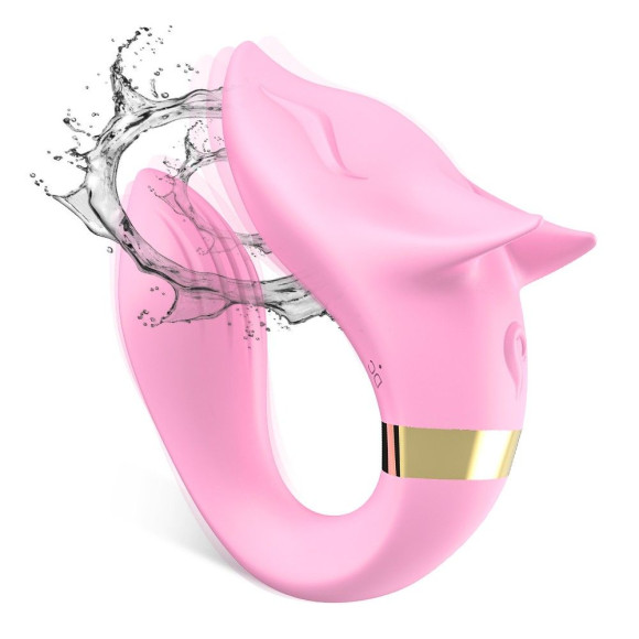 Розовый вибромассажер для пар с пультом дистанционного управления Розовый вибромассажер для пар с пультом дистанционного управления