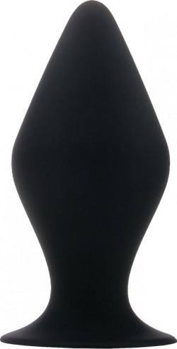 Чёрная малая анальная пробка Butt Plug with Suction Cup Small